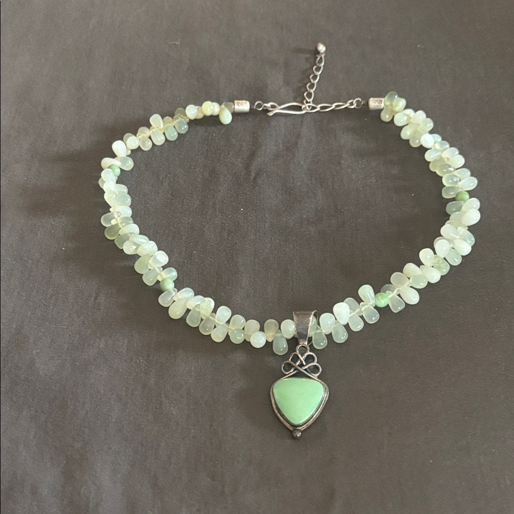 Jay King stone , pendant and sterling necklace.